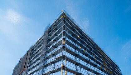 Fototapeta premium 고층 건물의 기초 철골 구조