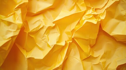 Yellow Crumpled Paper Texture