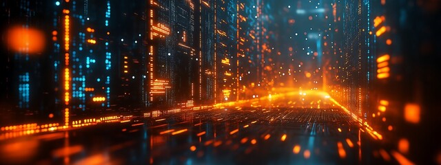 In a server space, all kinds of codes are flying