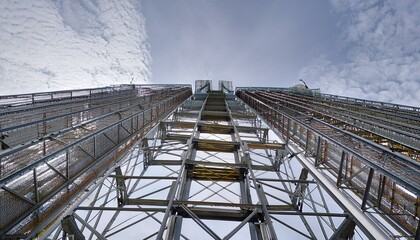 고층 건물의 기초 철골 구조