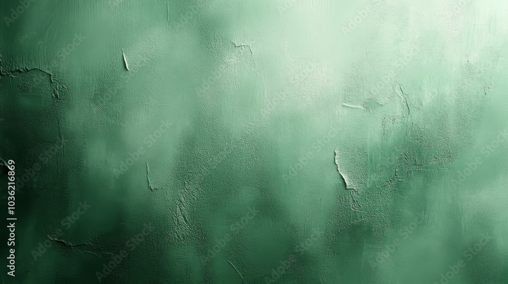 Poster a textured green wall features a blend of hues and imperfect surface details, enhancing the aestheti
