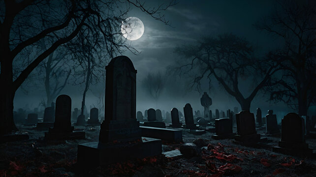 halloween night scene