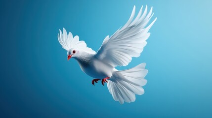 Obraz premium Elegant White Dove Symbolizing Peace and Freedom