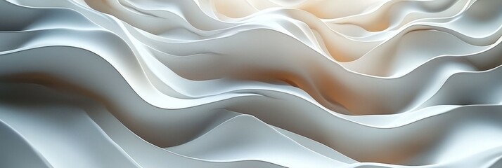 Abstract Wavy Texture of Light Grey and White