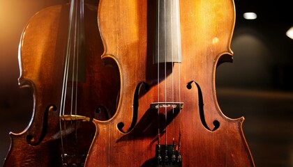 Fototapeta premium 비올라와 첼로 바이올린