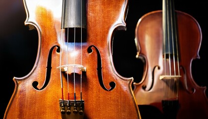 Fototapeta premium 비올라와 첼로 바이올린
