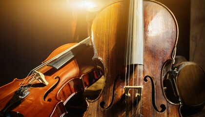 Fototapeta premium 비올라와 첼로 바이올린