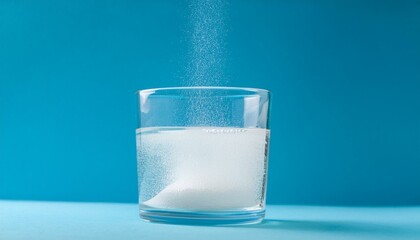 용액속에 입자가 쌓이는 장면