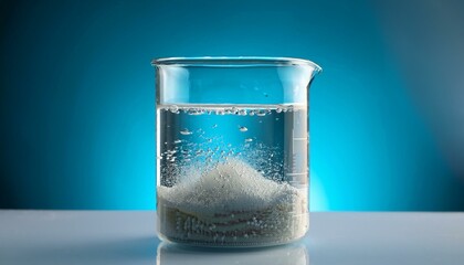 용액속에 입자가 쌓이는 장면