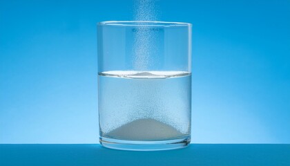 용액속에 입자가 쌓이는 장면