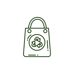 Eco-Friendly Reusable Bag Icon