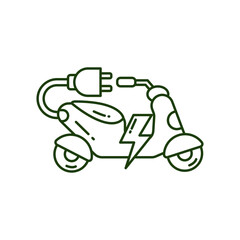 Electric Scooter Line Art Illustration