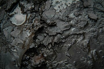 Photo of Muddy pond of wet soil. Background texture for backdrops or mapping