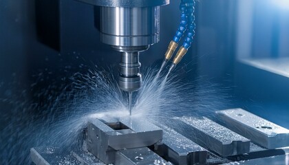 금속 부품을 가공하는 장면