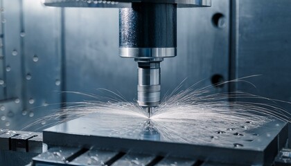 금속 부품을 가공하는 장면