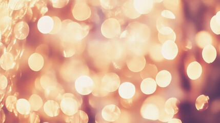 Obraz premium Soft focus glittering bokeh lights in warm tones for festive and dreamy backgrounds