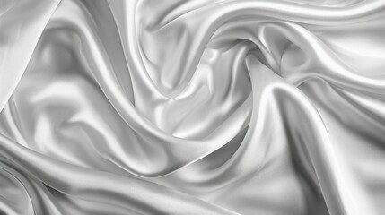 Fototapeta premium White gray satin texture that is white silver fabric silk panorama background with beautiful soft blur, vector