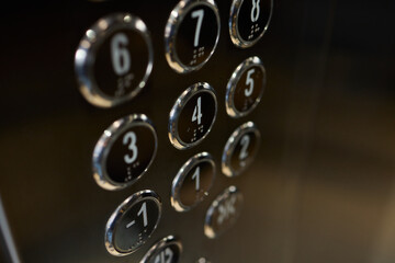 A Modern Elevator Control Panel featuring Floor Buttons for convenient access and aesthetics