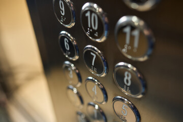 A Modern Elevator Control Panel featuring Floor Buttons for convenient access and aesthetics