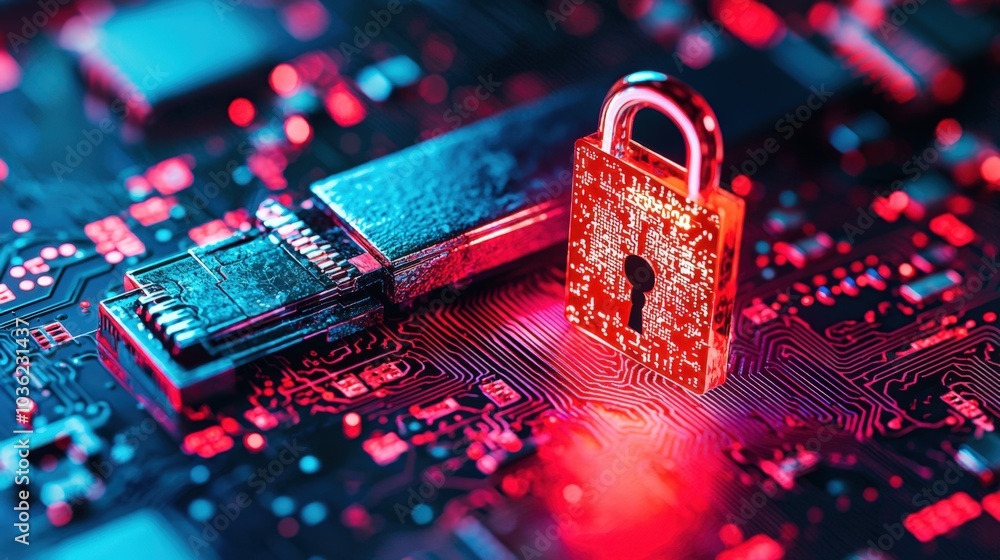 Poster a virus attempts to breach a secure network, facing multiple layers of encryption on a digital lands