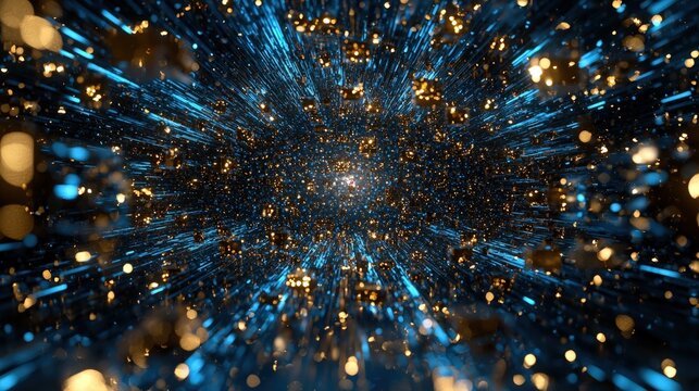 Dynamic illustration of neutrinos passing through Earth with minimal interaction in a visual representation of particle physics