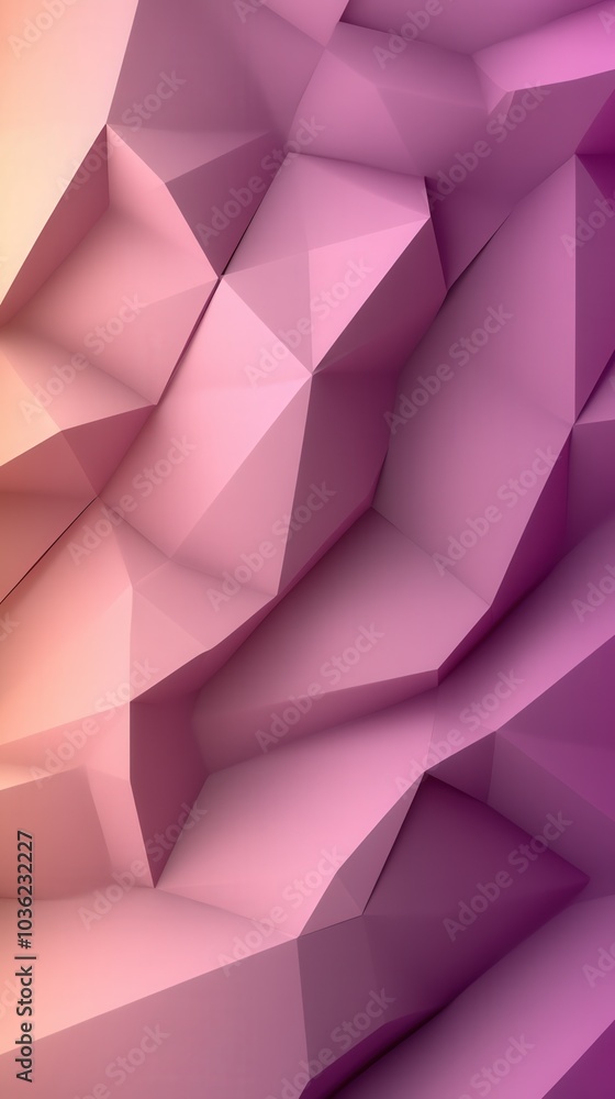 Aufkleber brightly colored geometric polygons layered on a gradient background creating a vibrant pop-art aest