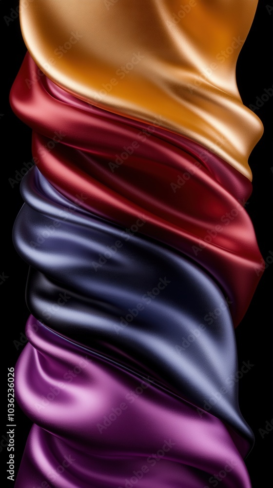 Poster brightly colored overlapping shapes in red, yellow, and blue cast soft shadows, creating abstract ar
