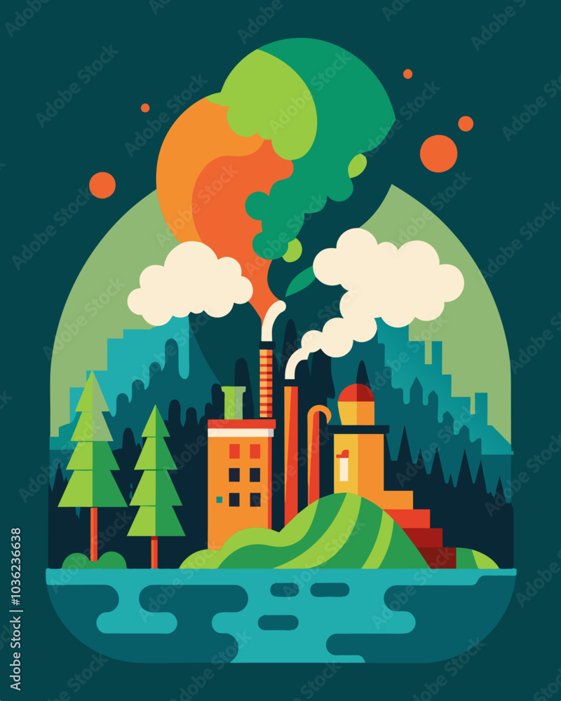Poster deforestation driven by industrial activities releases immense amounts of carbon dioxide into the at
