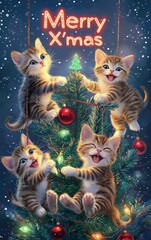 Fototapeta premium Hang decoration art of Christmas greeting