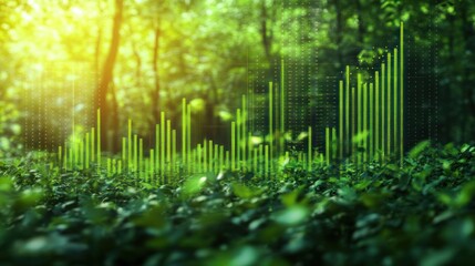 Fototapeta premium Green Economy, Sustainable Growth, Nature and Technology