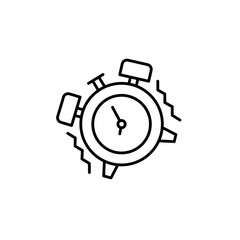 alarm icon Flat logo isolated symbol