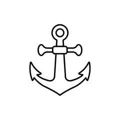 anchor icon Flat logo isolated symbol
