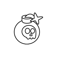 bomb icon Flat logo isolated symbol