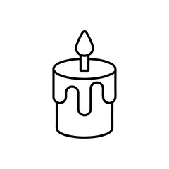 candle icon Flat logo isolated symbol