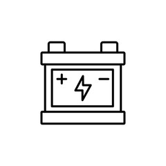 car battery icon Flat logo isolated symbol