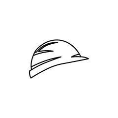 construction helmet icon Flat logo isolated symbol