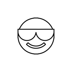 cool emoji icon Flat logo isolated symbol