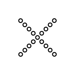 cross icon Flat logo isolated symbol