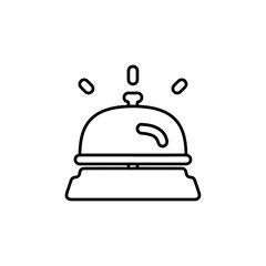 desk bell icon Flat logo isolated symbol