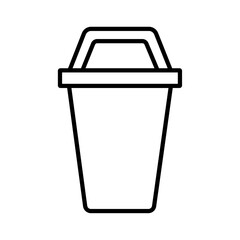 dust bin icon Flat logo isolated symbol