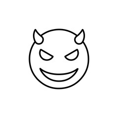 evil icon Flat logo isolated symbol