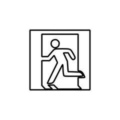 exit icon Flat logo isolated symbol