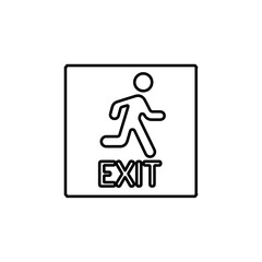 exit icon Flat logo isolated symbol
