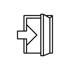 exit icon Flat logo isolated symbol