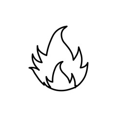 fire icon Flat logo isolated symbol