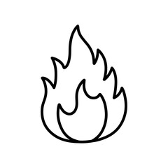 fire icon Flat logo isolated symbol