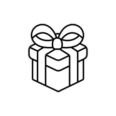 gift icon Flat logo isolated symbol