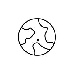 Obraz premium globe icon Flat logo isolated symbol