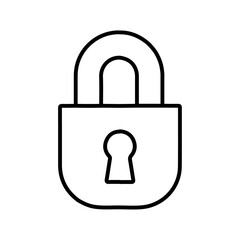 lock icon Flat logo isolated symbol