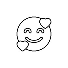 love emoji icon Flat logo isolated symbol